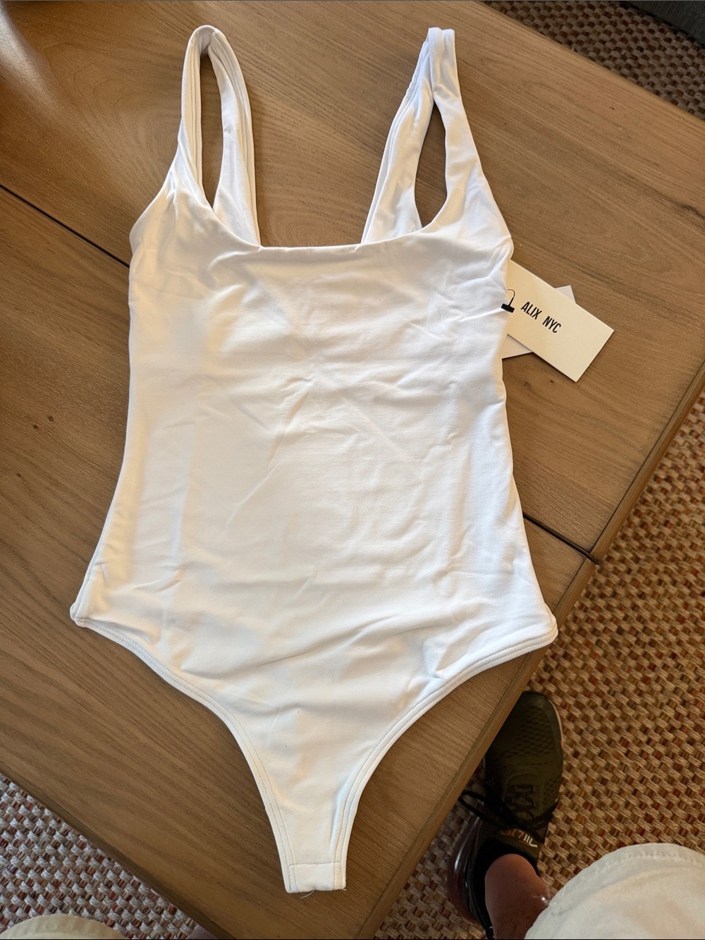 ALIX NYC Women’s White Scoop-Back One-Piece